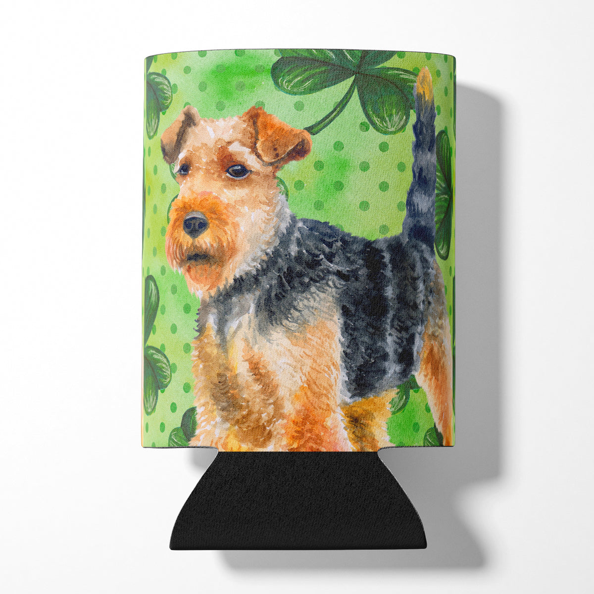 Welsh Terrier St Patrick&#39;s Can or Bottle Hugger BB9874CC  the-store.com.