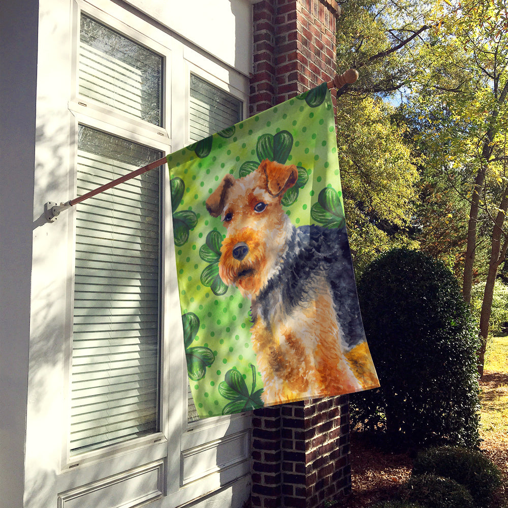 Welsh Terrier St Patrick's Flag Canvas House Size BB9874CHF  the-store.com.