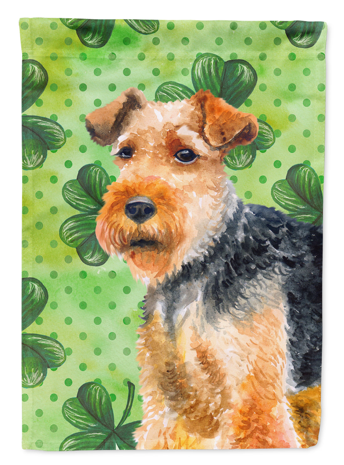 Welsh Terrier St Patrick's Flag Garden Size BB9874GF  the-store.com.