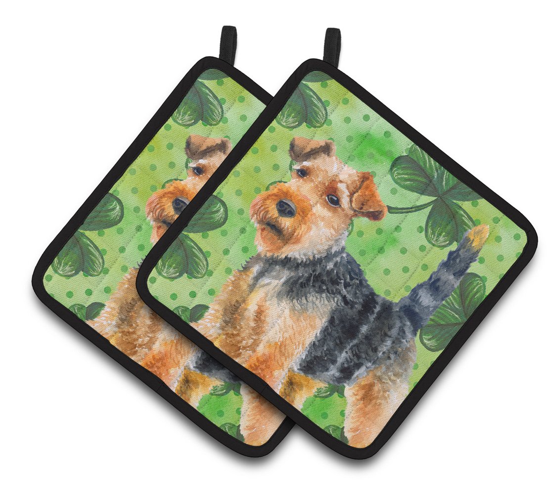 Welsh Terrier St Patrick's Pair of Pot Holders BB9874PTHD by Caroline's Treasures