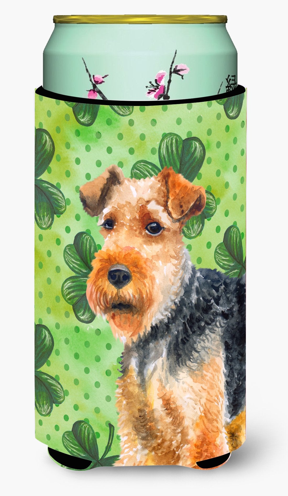 Welsh Terrier St Patrick&#39;s Tall Boy Beverage Insulator Hugger BB9874TBC by Caroline&#39;s Treasures