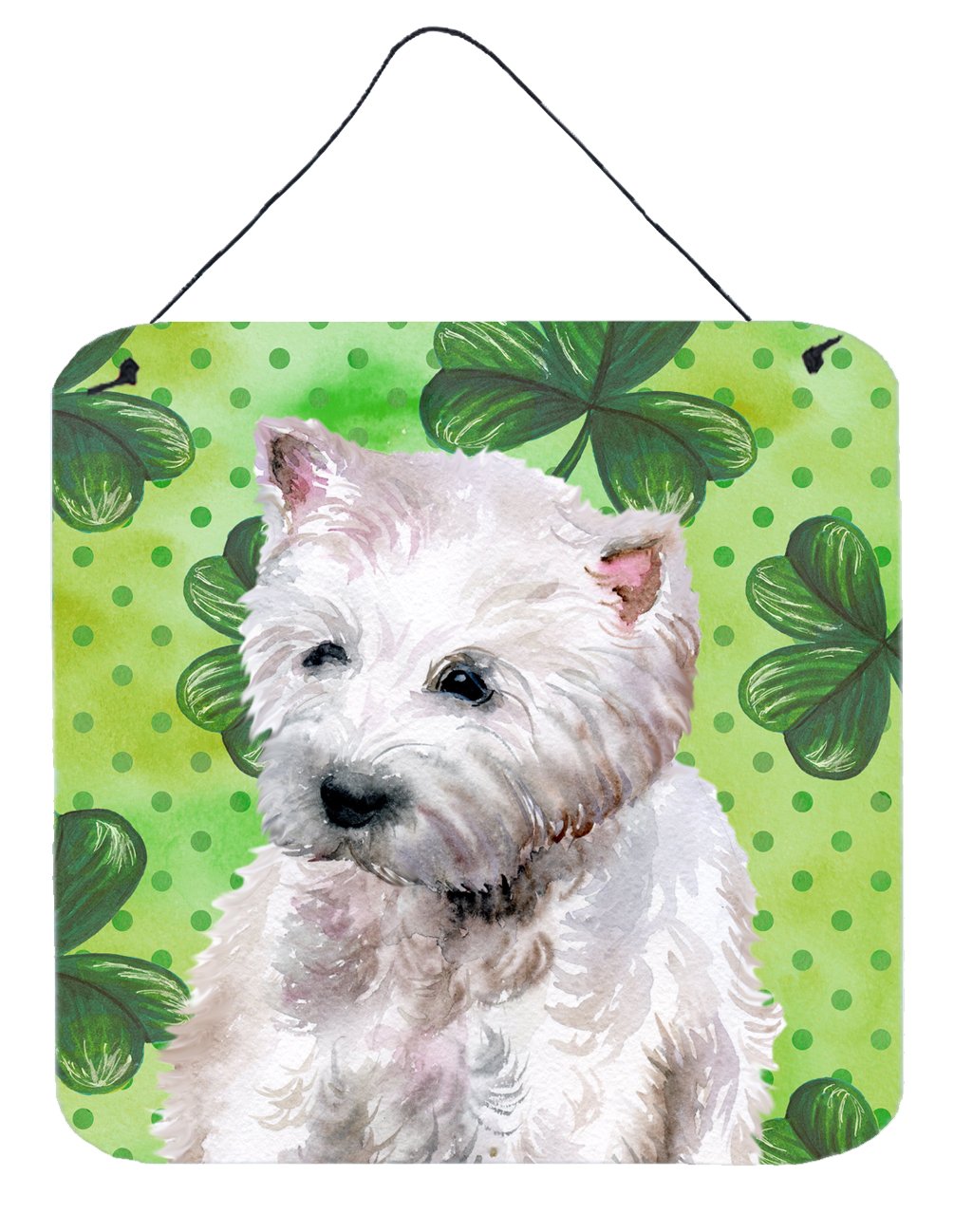 Westie St Patrick&#39;s Wall or Door Hanging Prints BB9875DS66 by Caroline&#39;s Treasures