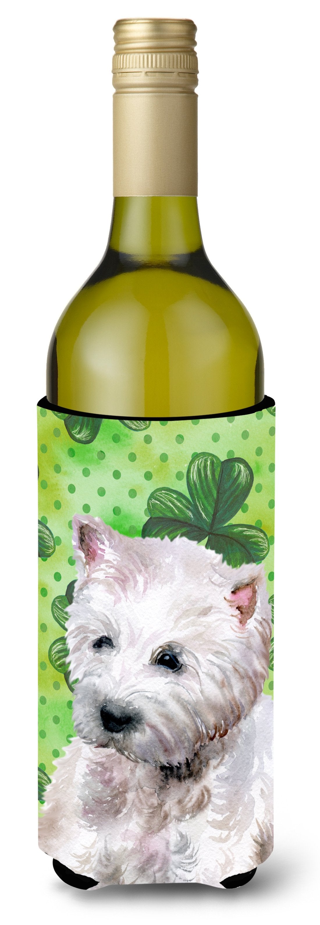 Westie St Patrick's Wine Bottle Beverge Insulator Hugger BB9875LITERK by Caroline's Treasures