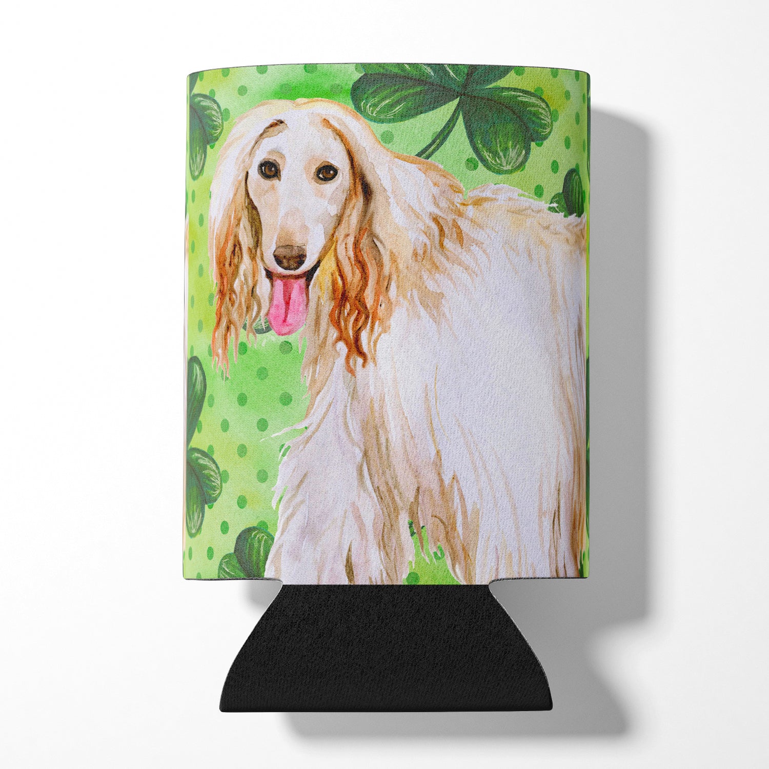 Afghan Hound St Patrick's Can or Bottle Hugger BB9876CC  the-store.com.