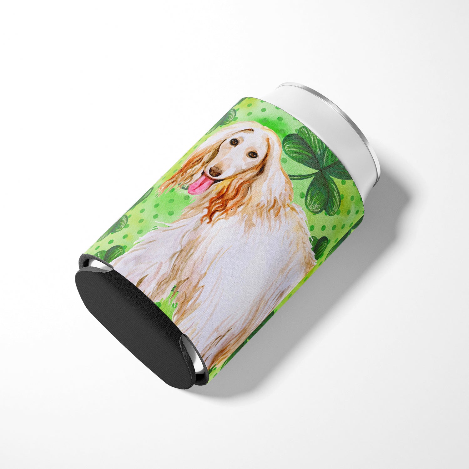 Afghan Hound St Patrick's Can or Bottle Hugger BB9876CC  the-store.com.