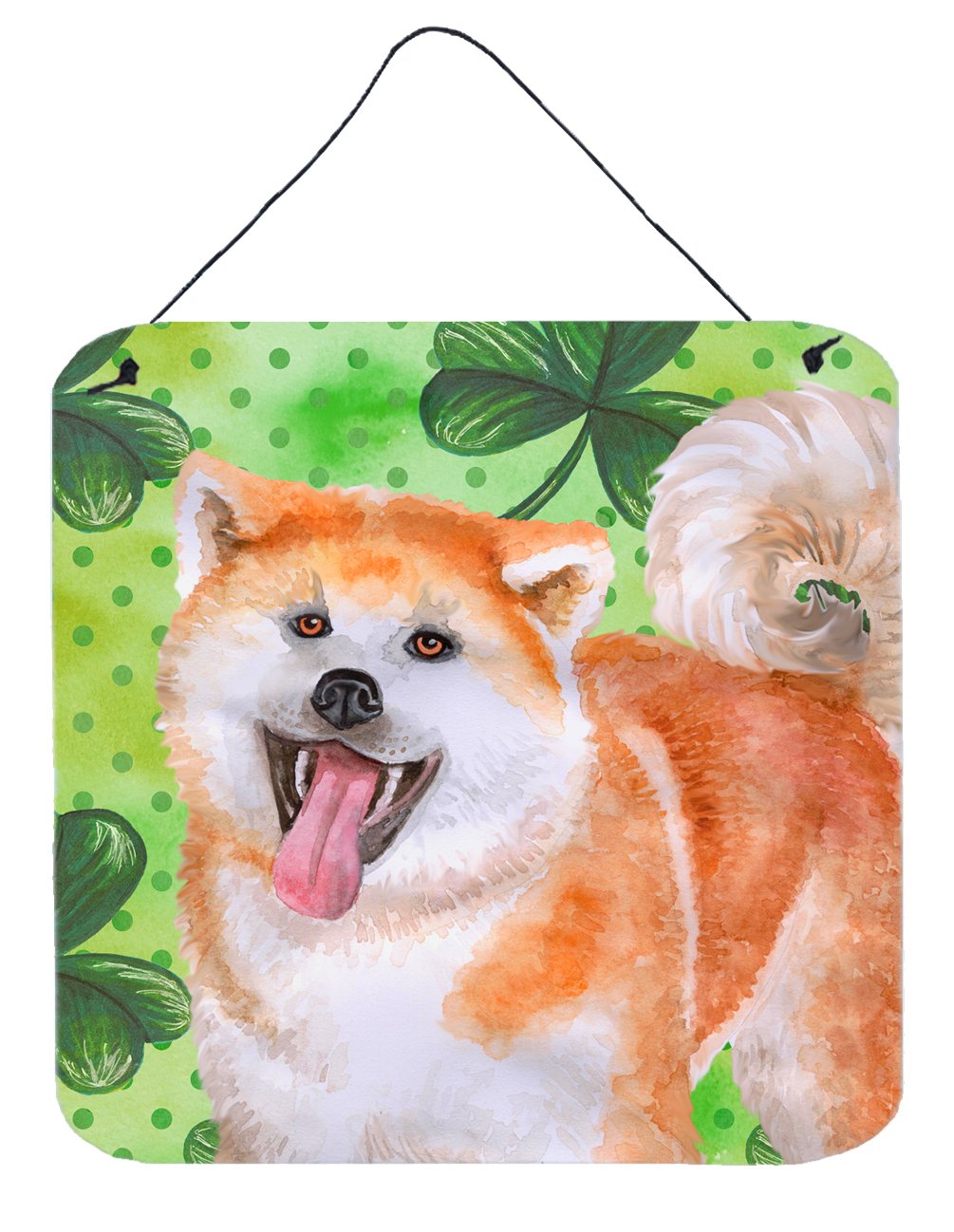 Akita St Patrick&#39;s Wall or Door Hanging Prints BB9877DS66 by Caroline&#39;s Treasures