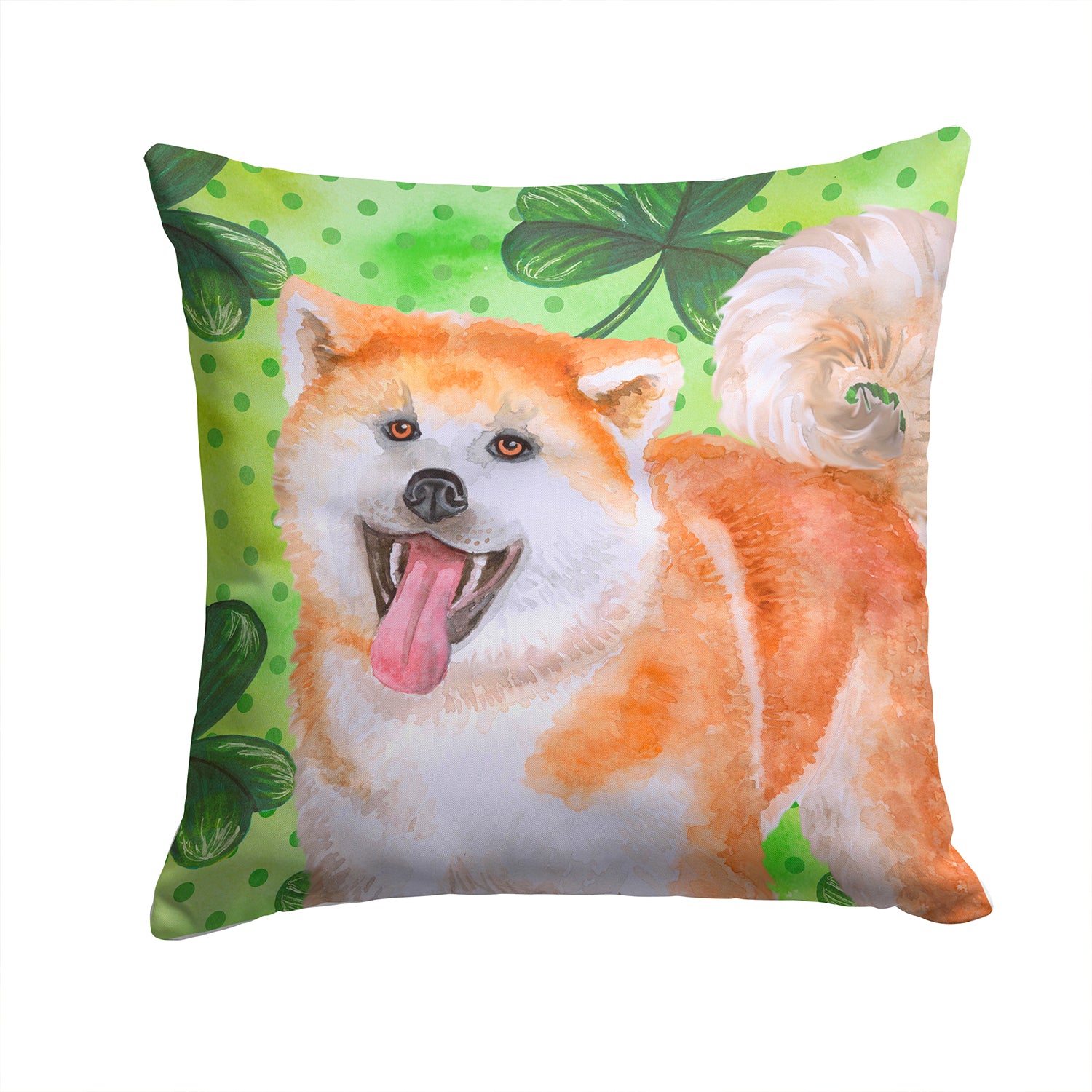 Akita St Patrick's Fabric Decorative Pillow BB9877PW1414 - the-store.com