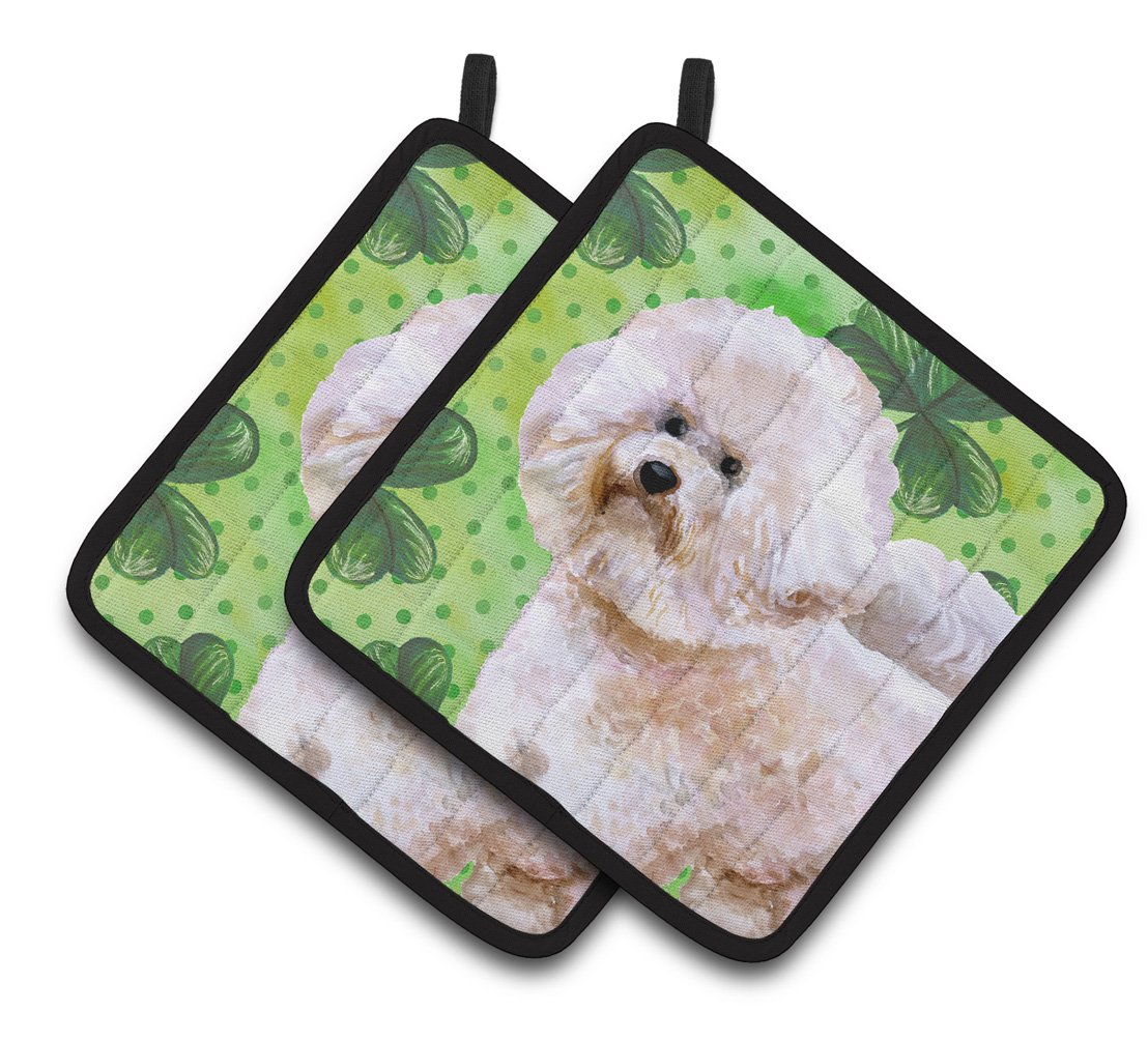 Bichon Frise #2 St Patrick's Pair of Pot Holders BB9879PTHD by Caroline's Treasures