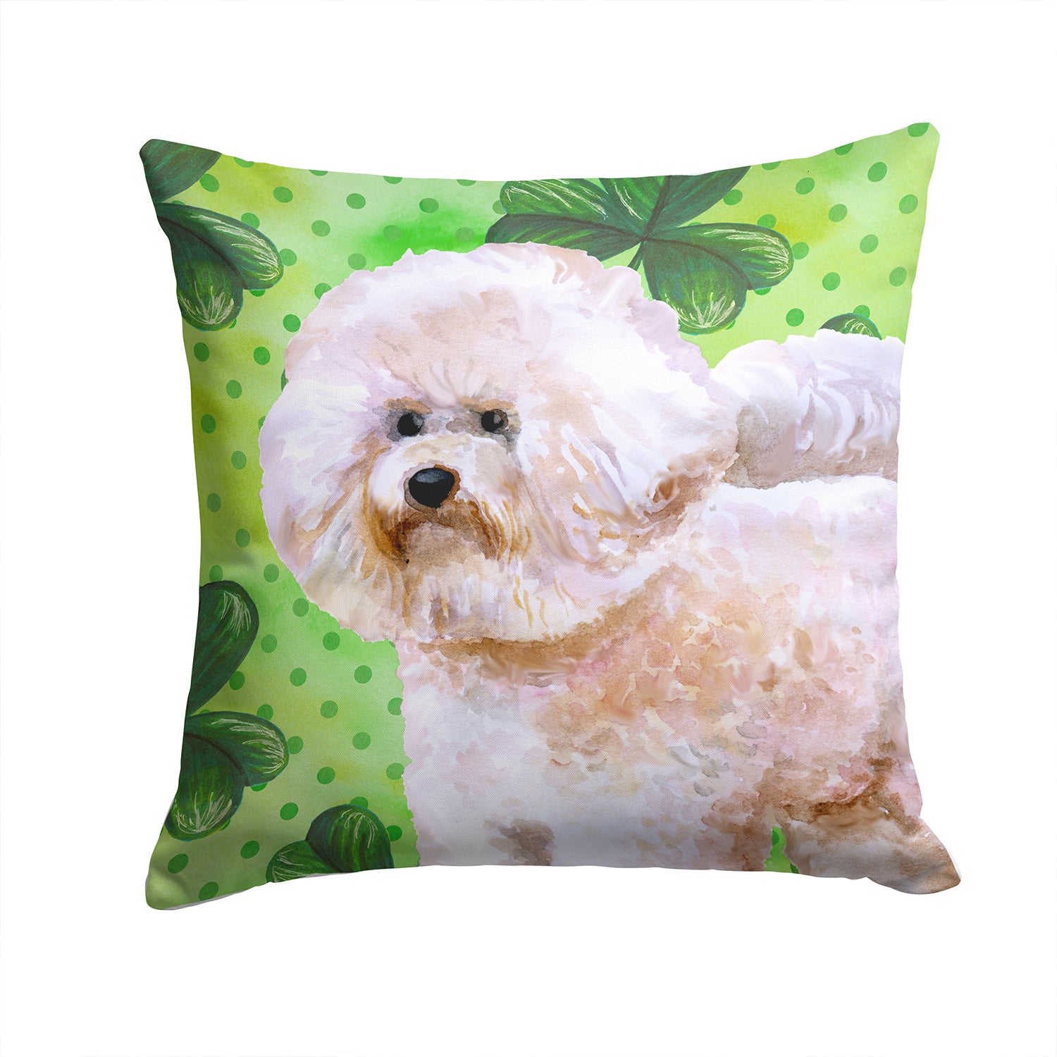 Bichon Frise #2 St Patrick's Fabric Decorative Pillow BB9879PW1414 - the-store.com