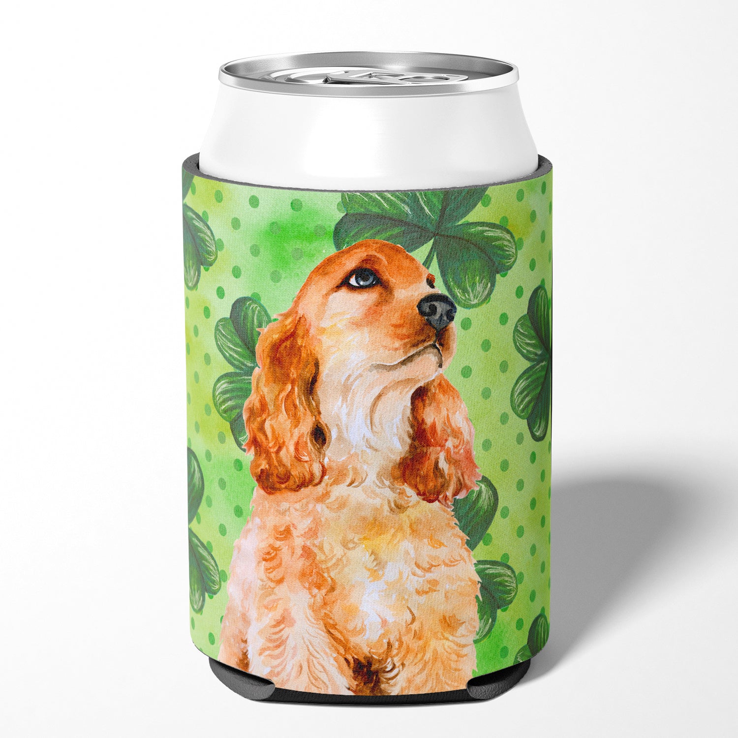 Cocker Spaniel St Patrick's Can or Bottle Hugger BB9880CC  the-store.com.