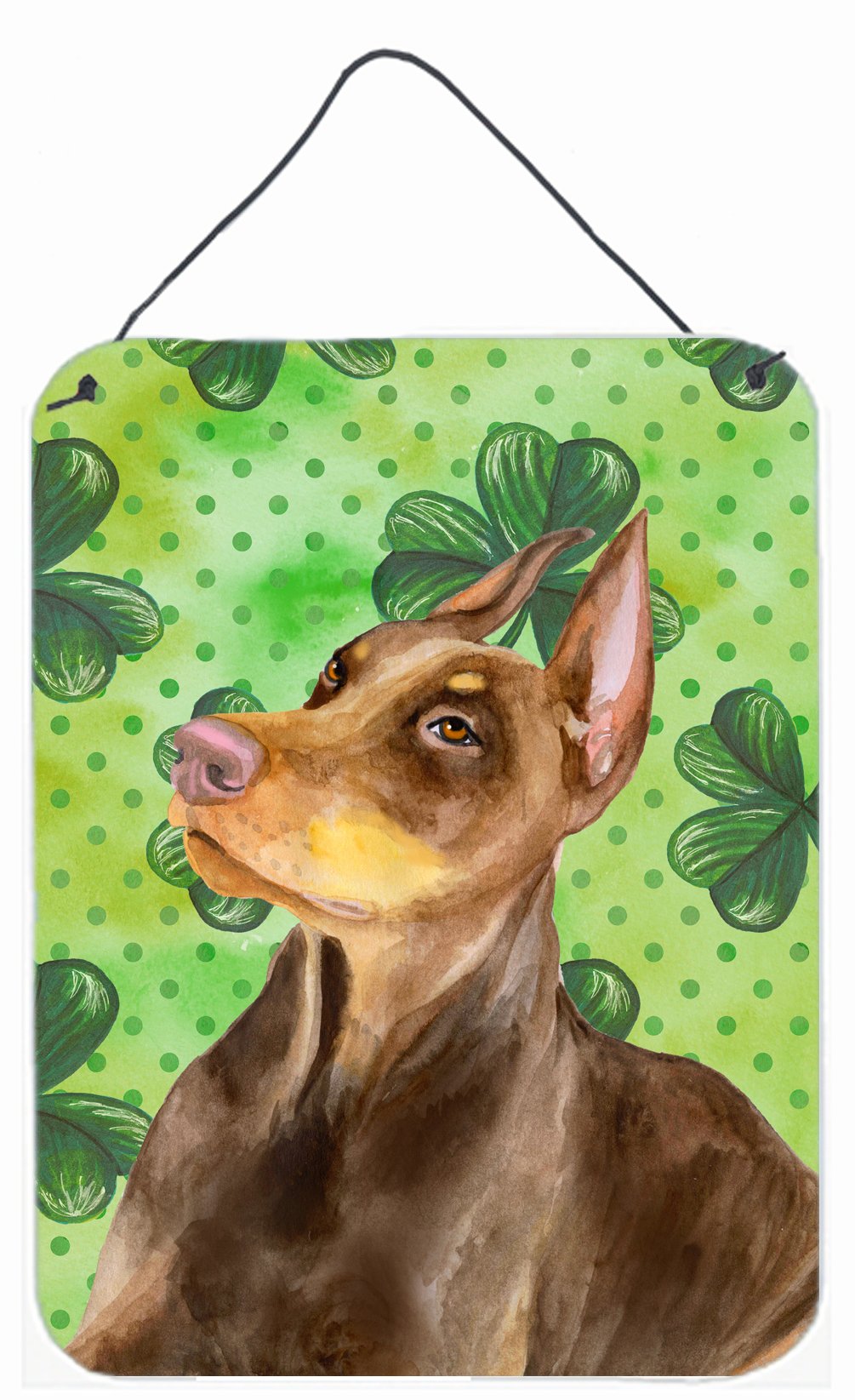 Doberman Pinscher St Patrick's Wall or Door Hanging Prints BB9883DS1216 by Caroline's Treasures