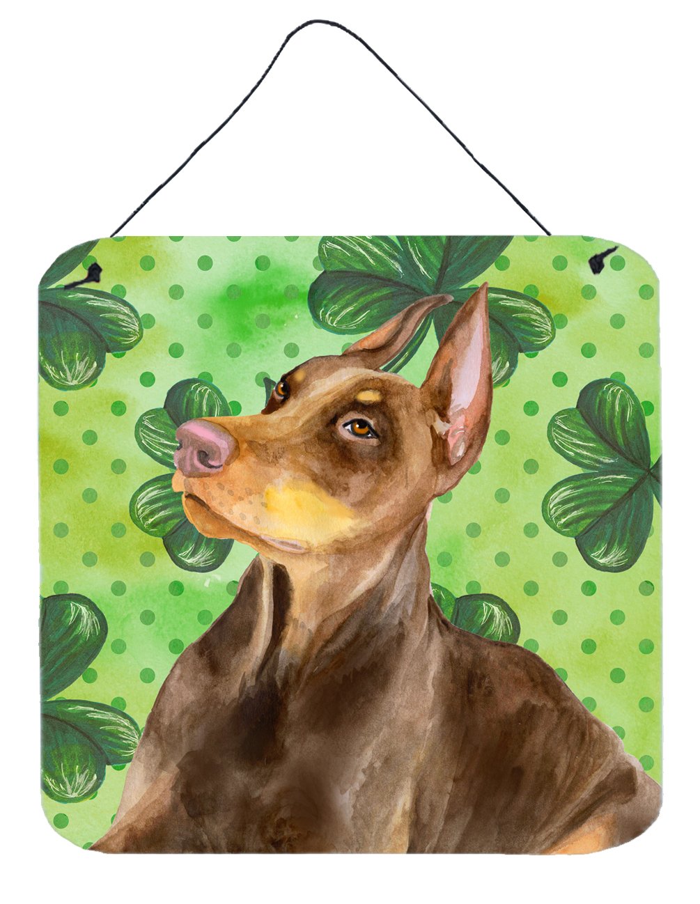 Doberman Pinscher St Patrick's Wall or Door Hanging Prints BB9883DS66 by Caroline's Treasures