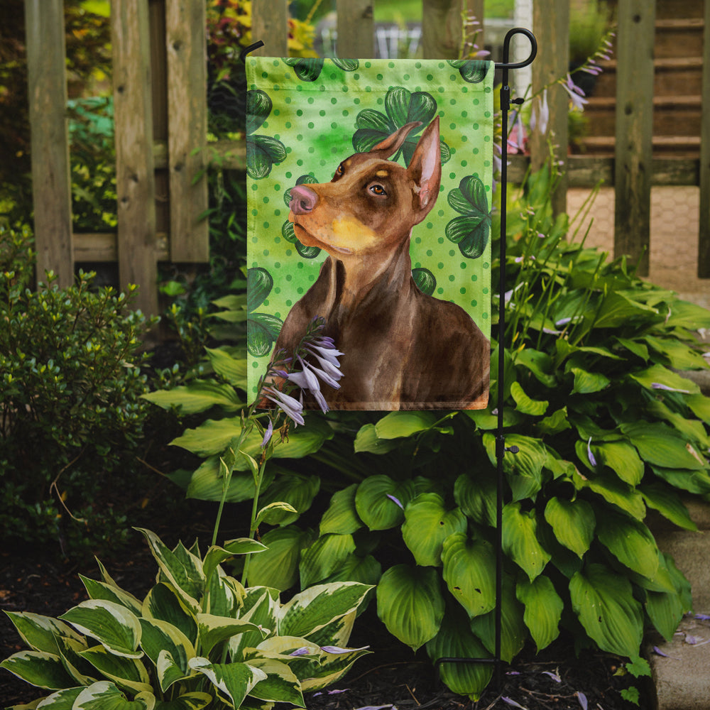 Doberman Pinscher St Patrick's Flag Garden Size BB9883GF  the-store.com.