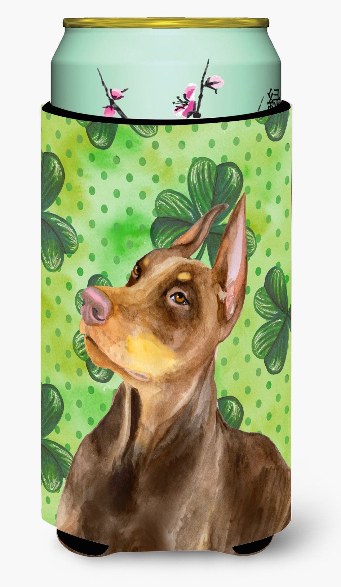 Doberman Pinscher St Patrick's Tall Boy Beverage Insulator Hugger BB9883TBC by Caroline's Treasures