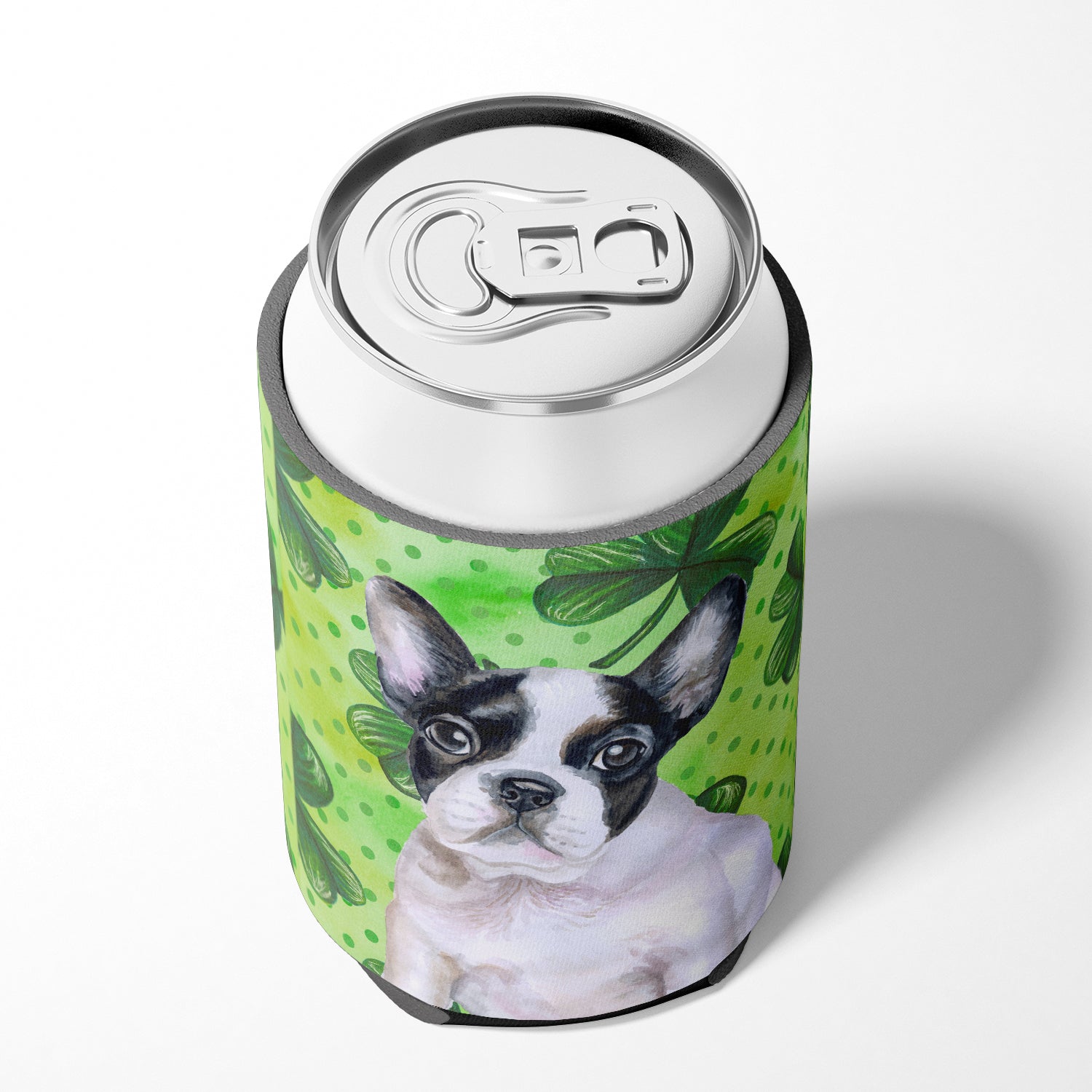 French Bulldog Black White St Patrick's Can or Bottle Hugger BB9884CC  the-store.com.