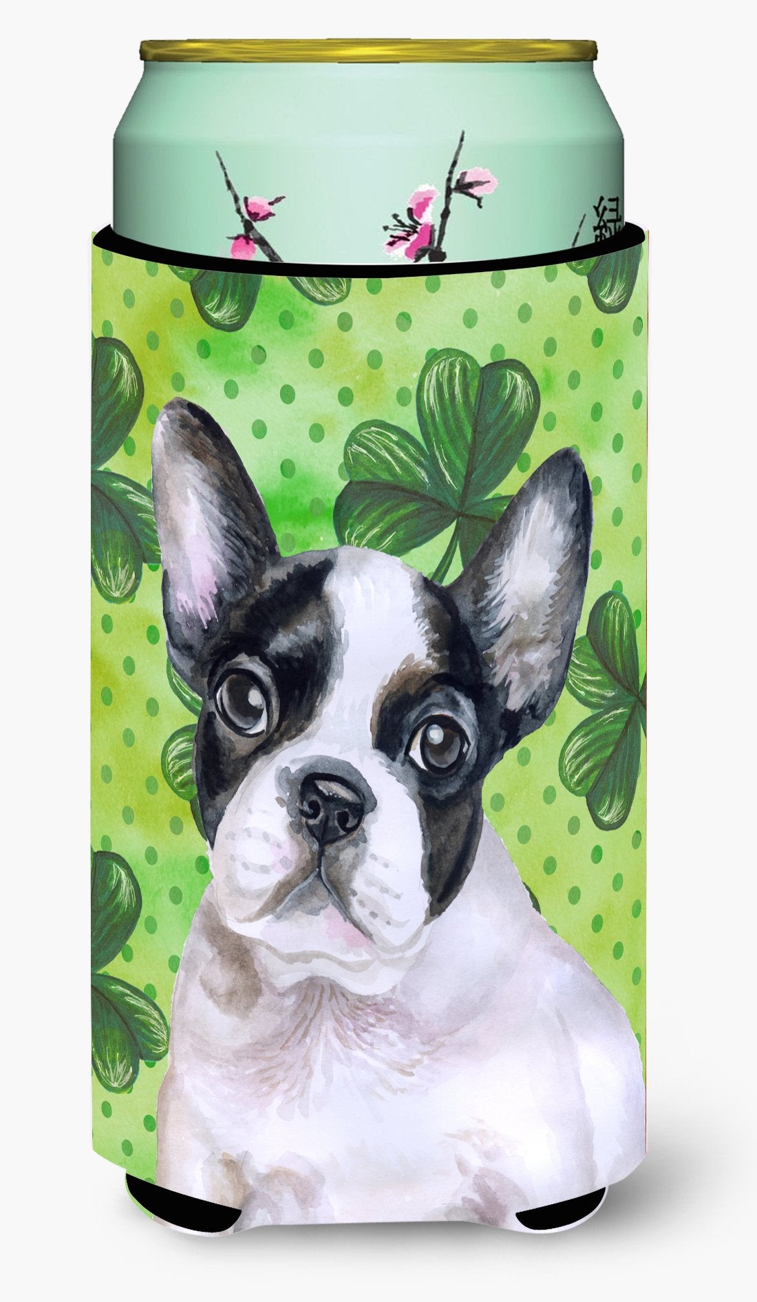 French Bulldog Black White St Patrick's Tall Boy Beverage Insulator Hugger BB9884TBC by Caroline's Treasures