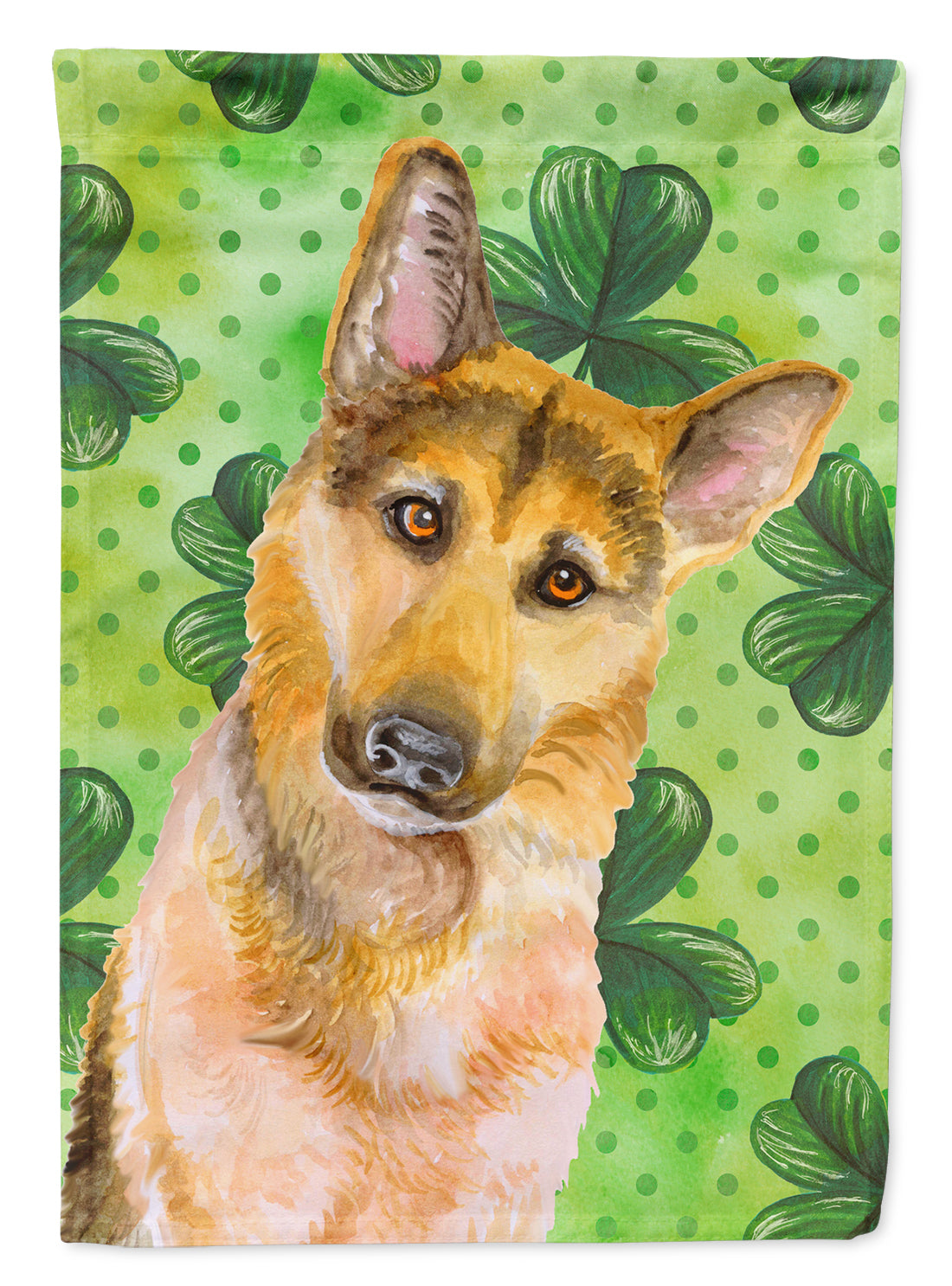 German Shepherd #2 St Patrick&#39;s Flag Canvas House Size BB9885CHF  the-store.com.