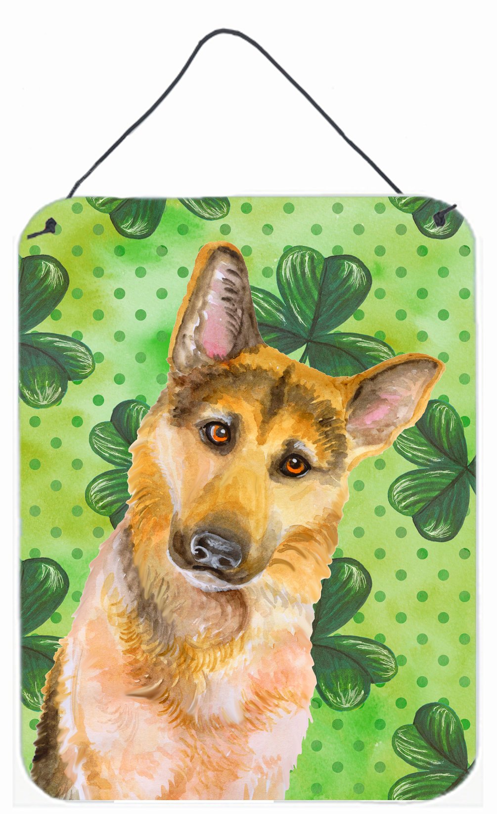 German Shepherd #2 St Patrick&#39;s Wall or Door Hanging Prints BB9885DS1216 by Caroline&#39;s Treasures