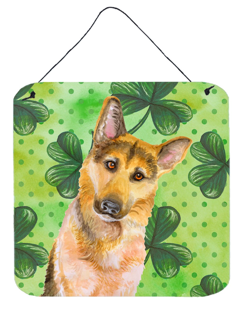 German Shepherd #2 St Patrick's Wall or Door Hanging Prints BB9885DS66 by Caroline's Treasures