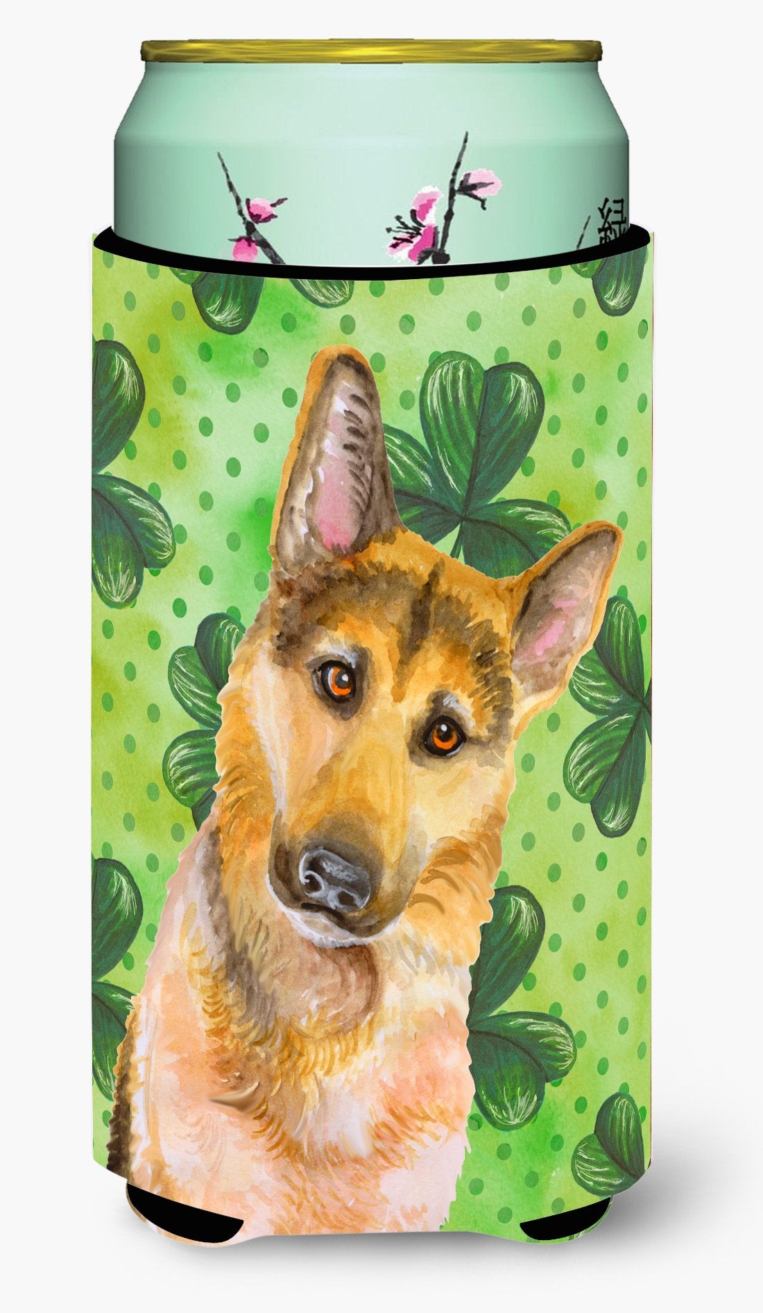 German Shepherd #2 St Patrick's Tall Boy Beverage Insulator Hugger BB9885TBC by Caroline's Treasures