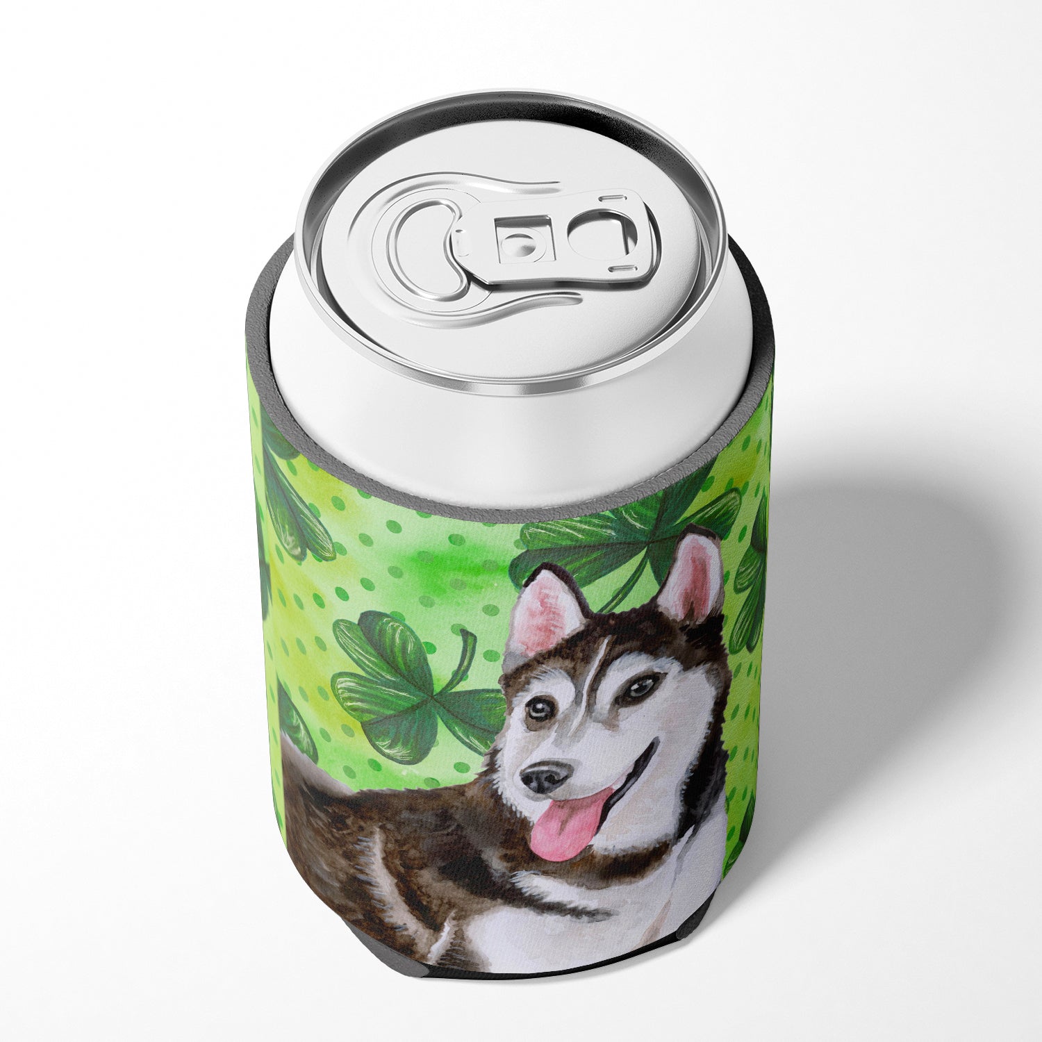 Siberian Husky #2 St Patrick's Can or Bottle Hugger BB9886CC  the-store.com.