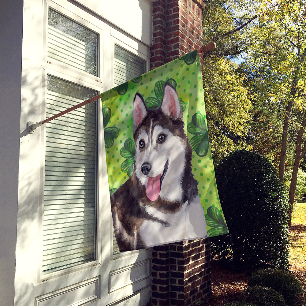 Siberian Husky #2 St Patrick's Flag Canvas House Size BB9886CHF  the-store.com.