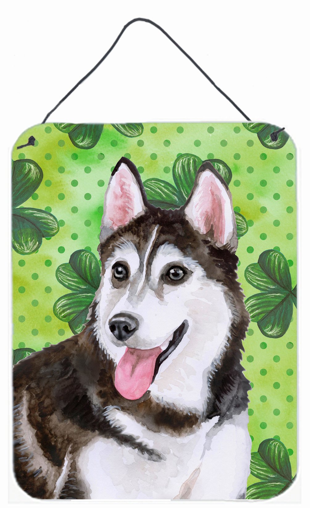 Siberian Husky #2 St Patrick's Wall or Door Hanging Prints BB9886DS1216 by Caroline's Treasures