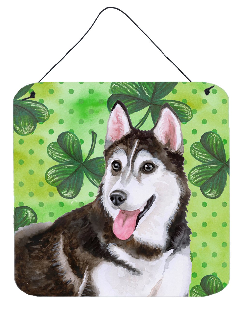 Siberian Husky #2 St Patrick's Wall or Door Hanging Prints BB9886DS66 by Caroline's Treasures