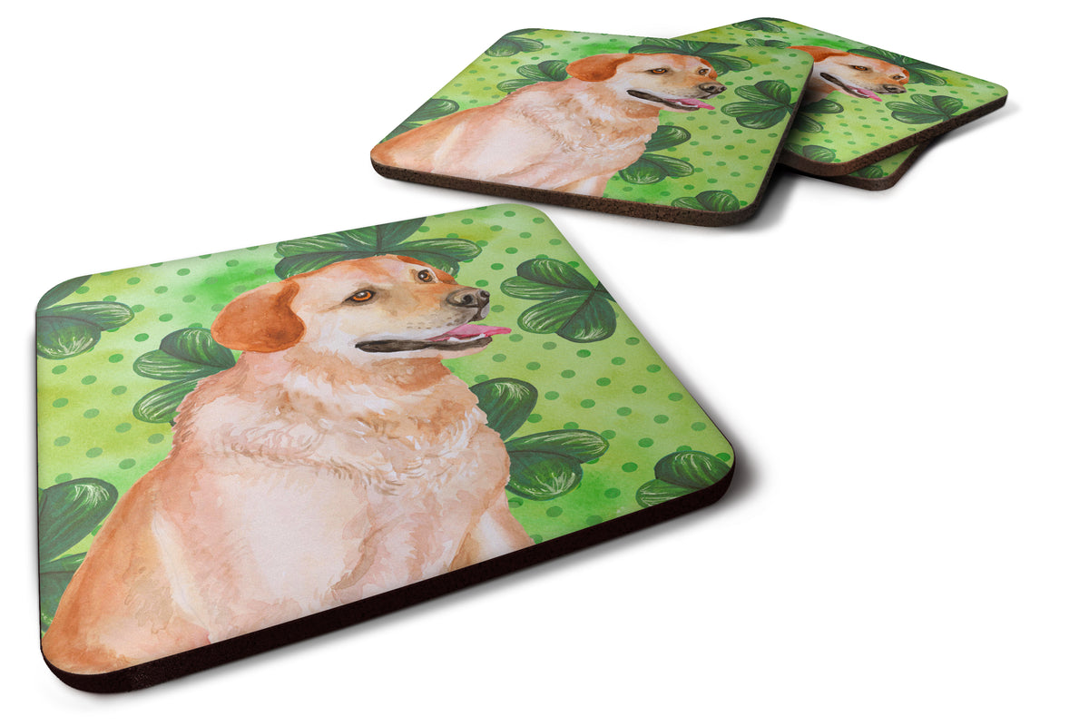 Labrador Retriever St Patrick&#39;s Foam Coaster Set of 4 BB9888FC - the-store.com