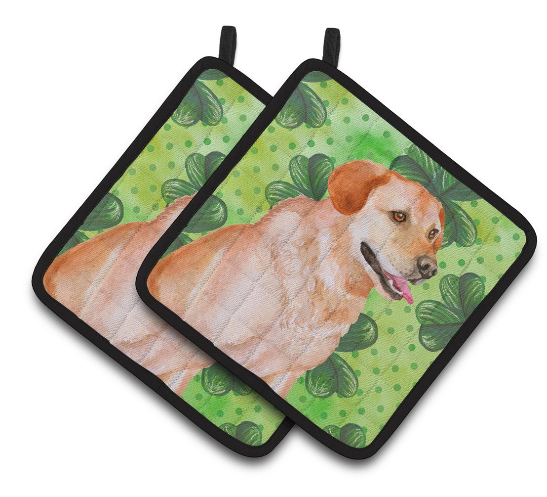 Labrador Retriever St Patrick's Pair of Pot Holders BB9888PTHD by Caroline's Treasures