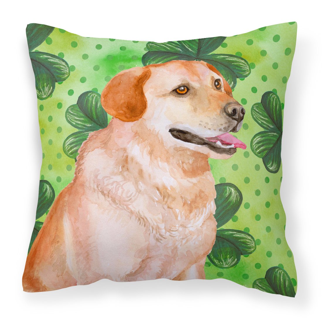 Labrador Retriever St Patrick's Fabric Decorative Pillow BB9888PW1818 by Caroline's Treasures