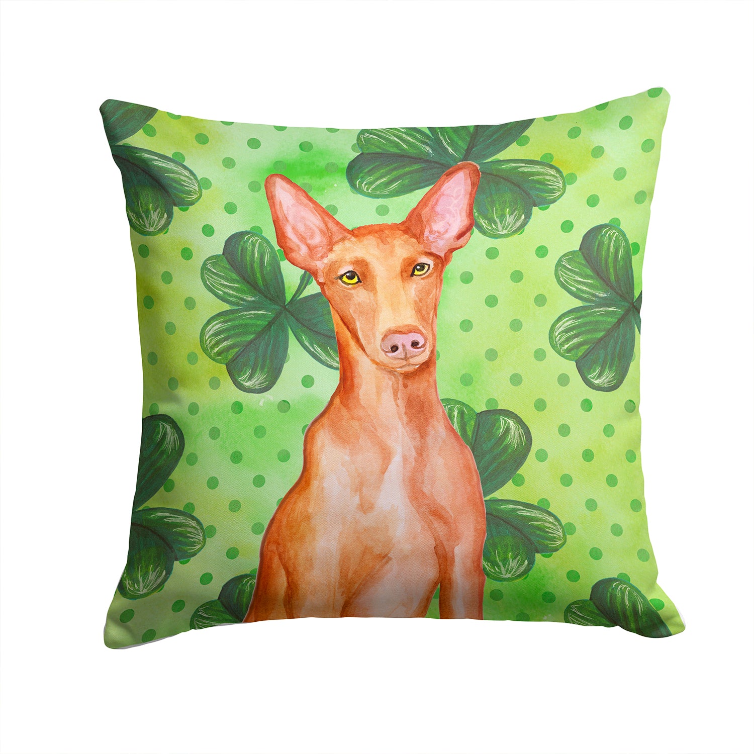 Pharaoh Hound St Patrick's Fabric Decorative Pillow BB9889PW1414 - the-store.com