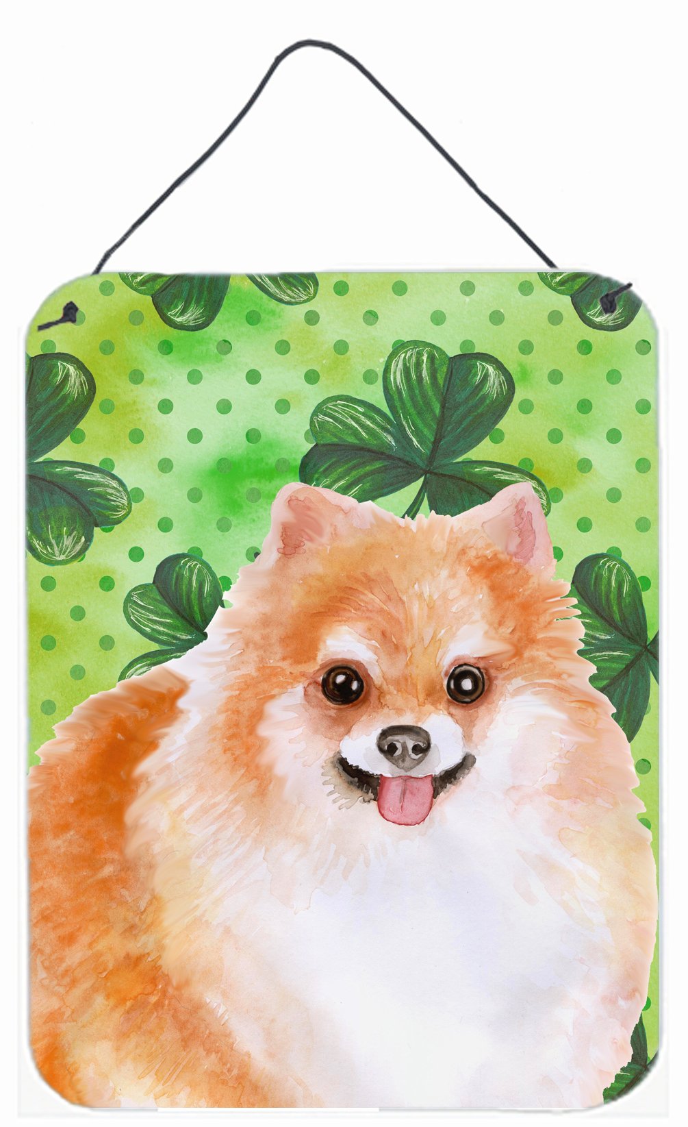 Pomeranian #2 St Patrick's Wall or Door Hanging Prints BB9890DS1216 by Caroline's Treasures