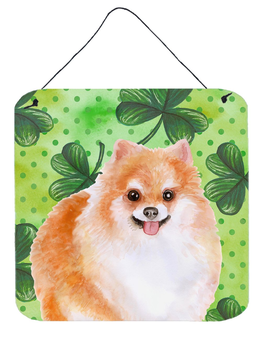 Pomeranian #2 St Patrick&#39;s Wall or Door Hanging Prints BB9890DS66 by Caroline&#39;s Treasures