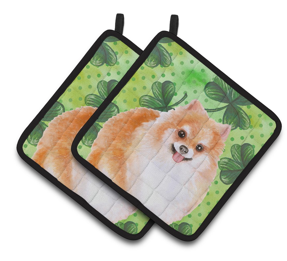 Pomeranian #2 St Patrick's Pair of Pot Holders BB9890PTHD by Caroline's Treasures