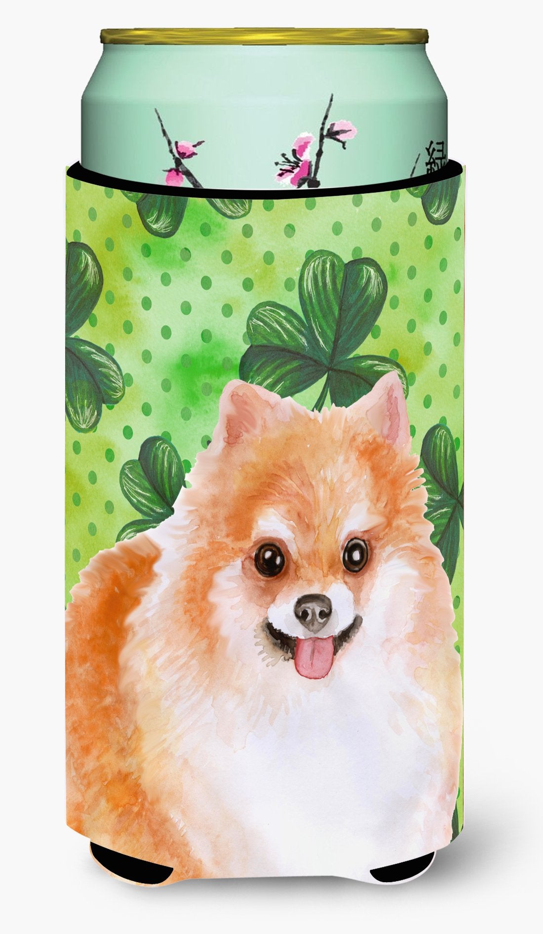 Pomeranian #2 St Patrick's Tall Boy Beverage Insulator Hugger BB9890TBC by Caroline's Treasures