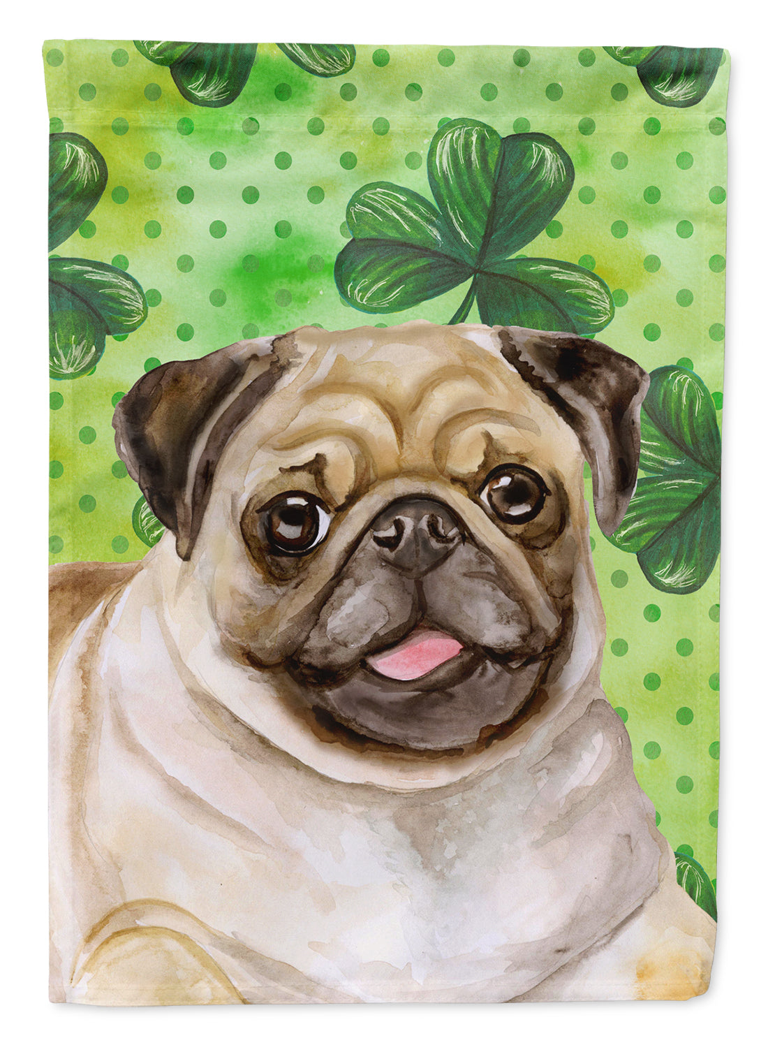 Fawn Pug St Patrick's Flag Garden Size BB9892GF  the-store.com.