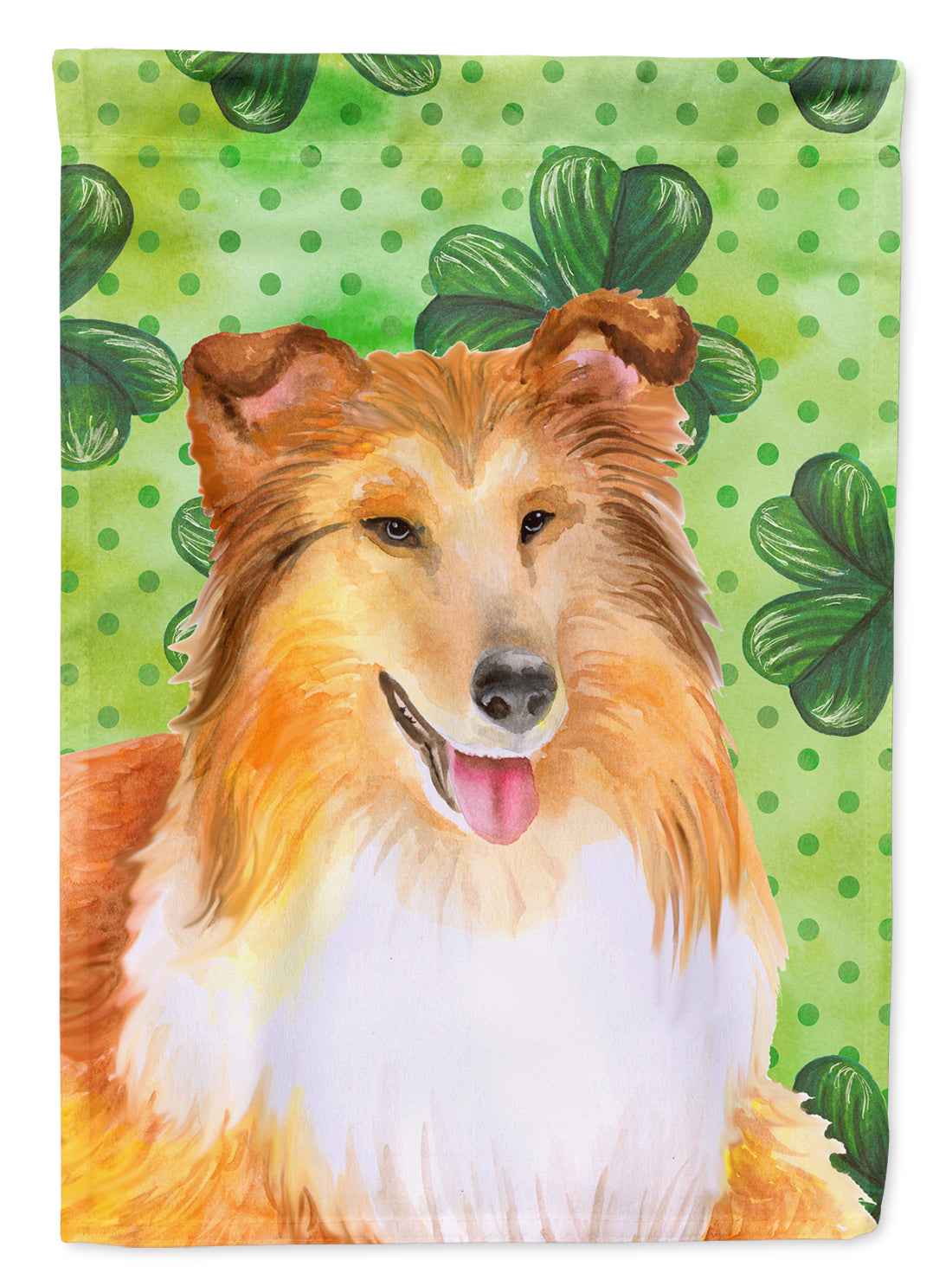 Sheltie St Patrick's Flag Canvas House Size BB9894CHF  the-store.com.