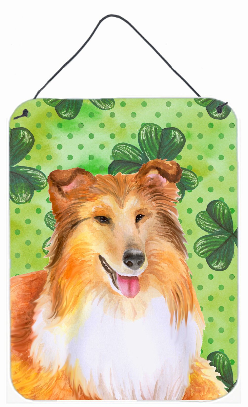 Sheltie St Patrick's Wall or Door Hanging Prints BB9894DS1216 by Caroline's Treasures