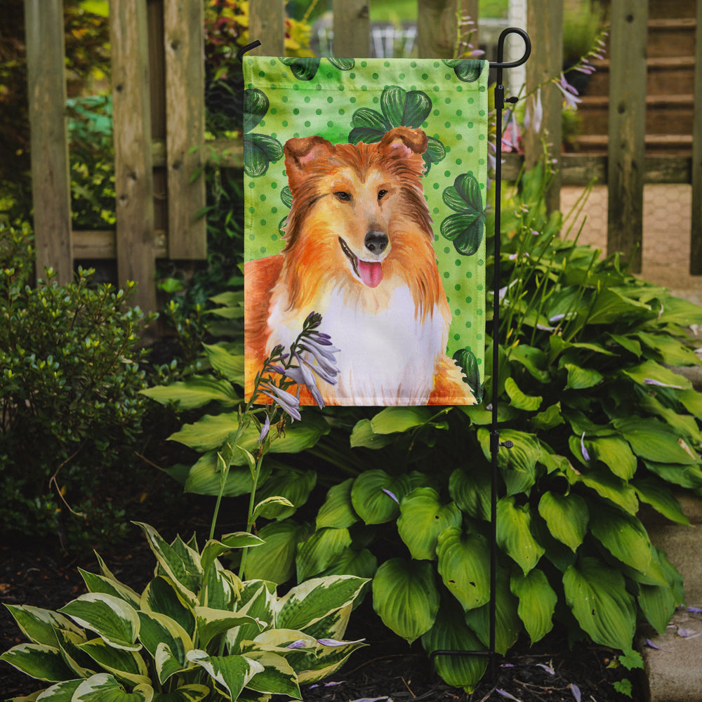 Sheltie St Patrick's Flag Garden Size BB9894GF  the-store.com.