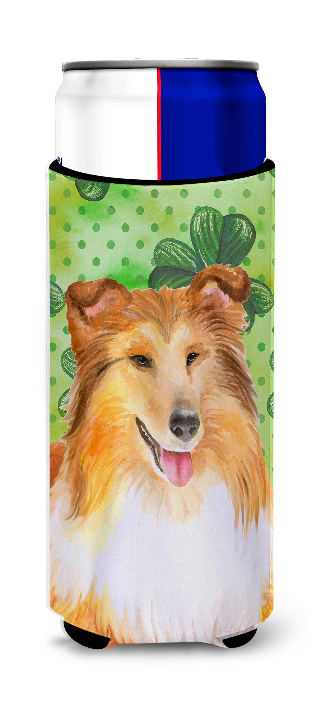 Sheltie St Patrick&#39;s  Ultra Hugger for slim cans BB9894MUK  the-store.com.