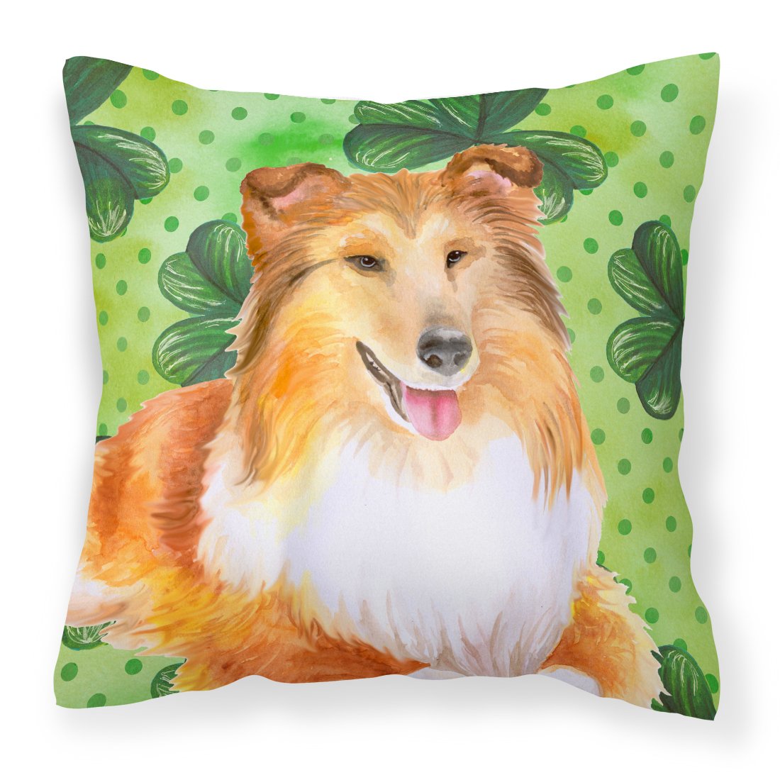 Sheltie St Patrick&#39;s Fabric Decorative Pillow BB9894PW1818 by Caroline&#39;s Treasures