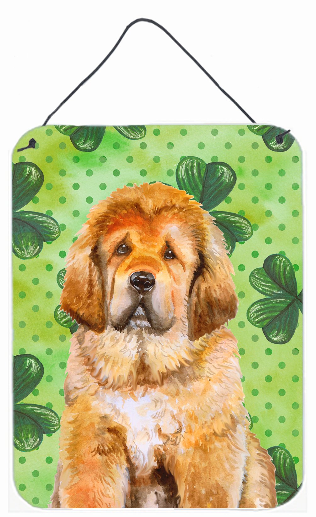 Tibetan Mastiff St Patrick&#39;s Wall or Door Hanging Prints BB9895DS1216 by Caroline&#39;s Treasures