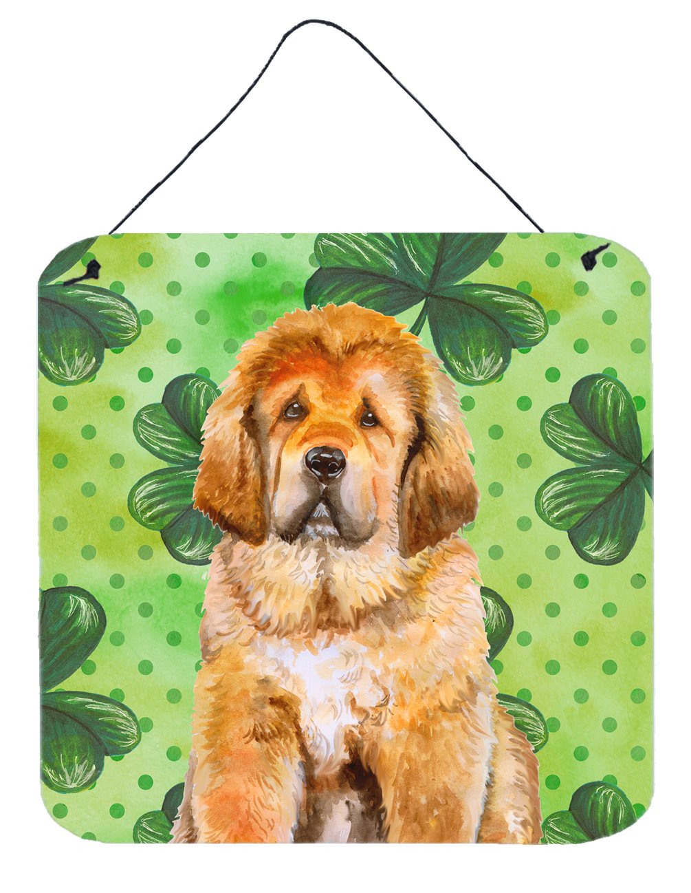 Tibetan Mastiff St Patrick&#39;s Wall or Door Hanging Prints BB9895DS66 by Caroline&#39;s Treasures