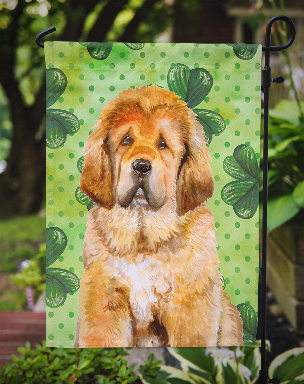 Tibetan Mastiff St Patrick's Flag Garden Size BB9895GF  the-store.com.