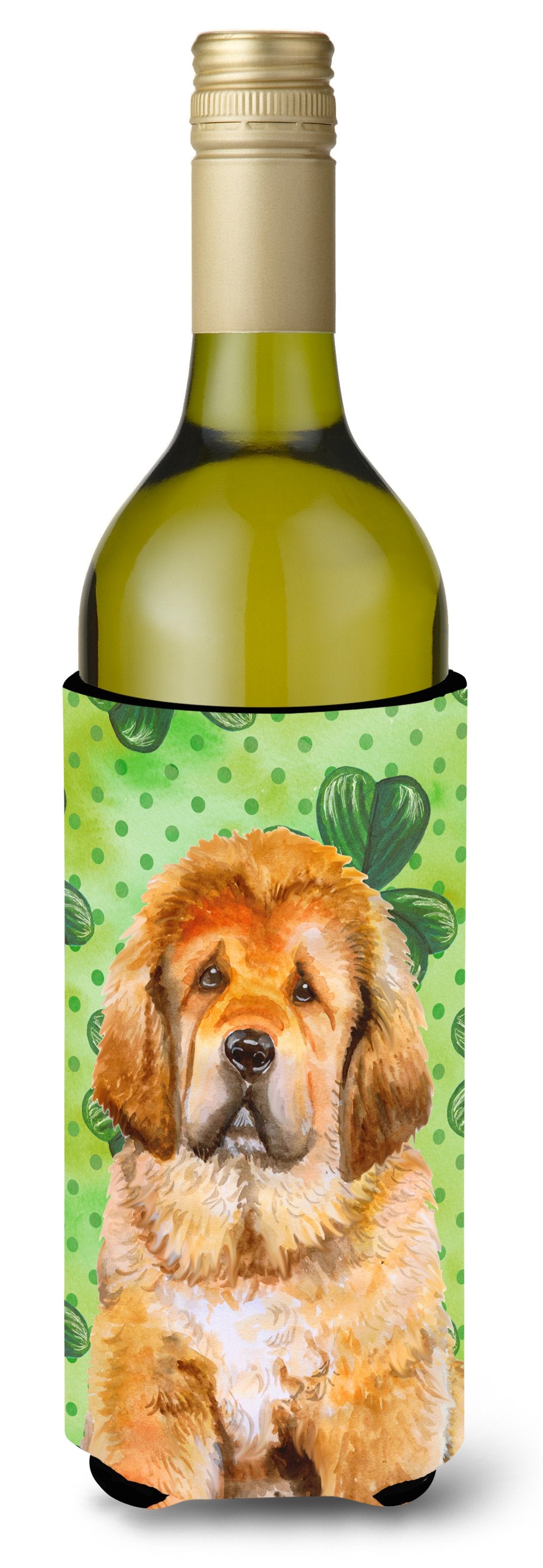 Tibetan Mastiff St Patrick's Wine Bottle Beverge Insulator Hugger BB9895LITERK by Caroline's Treasures