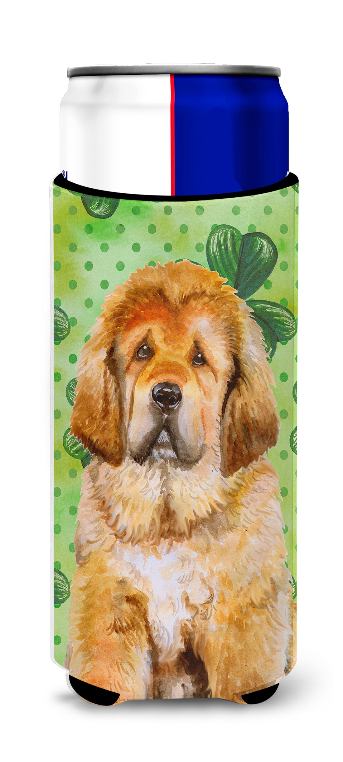 Tibetan Mastiff St Patrick's  Ultra Hugger for slim cans BB9895MUK  the-store.com.