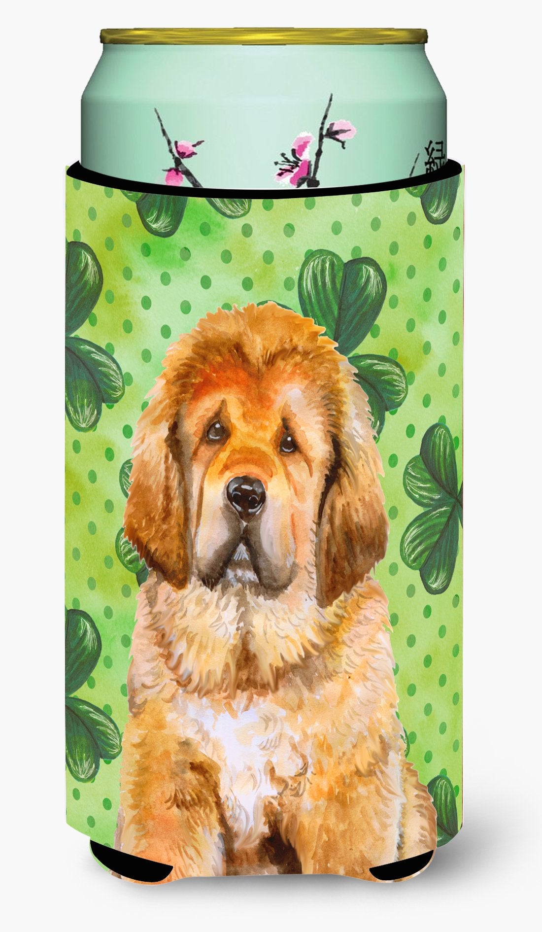 Tibetan Mastiff St Patrick's Tall Boy Beverage Insulator Hugger BB9895TBC by Caroline's Treasures