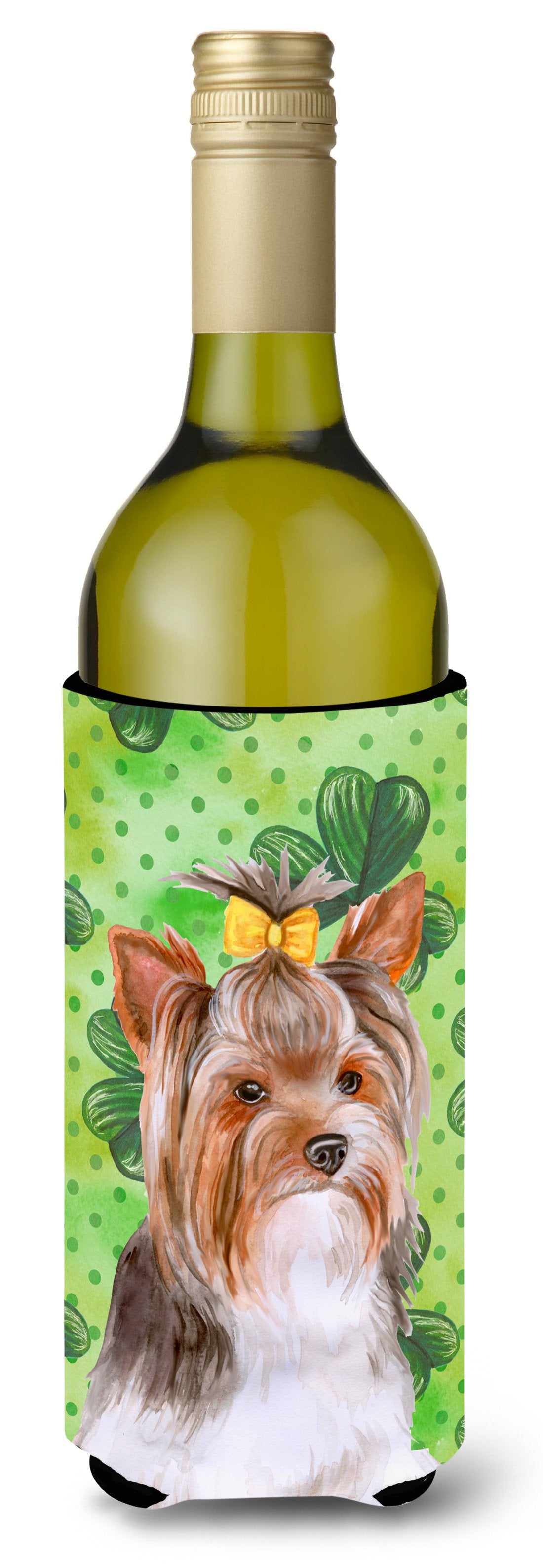 Yorkshire Terrier #2 St Patrick's Wine Bottle Beverge Insulator Hugger BB9897LITERK by Caroline's Treasures