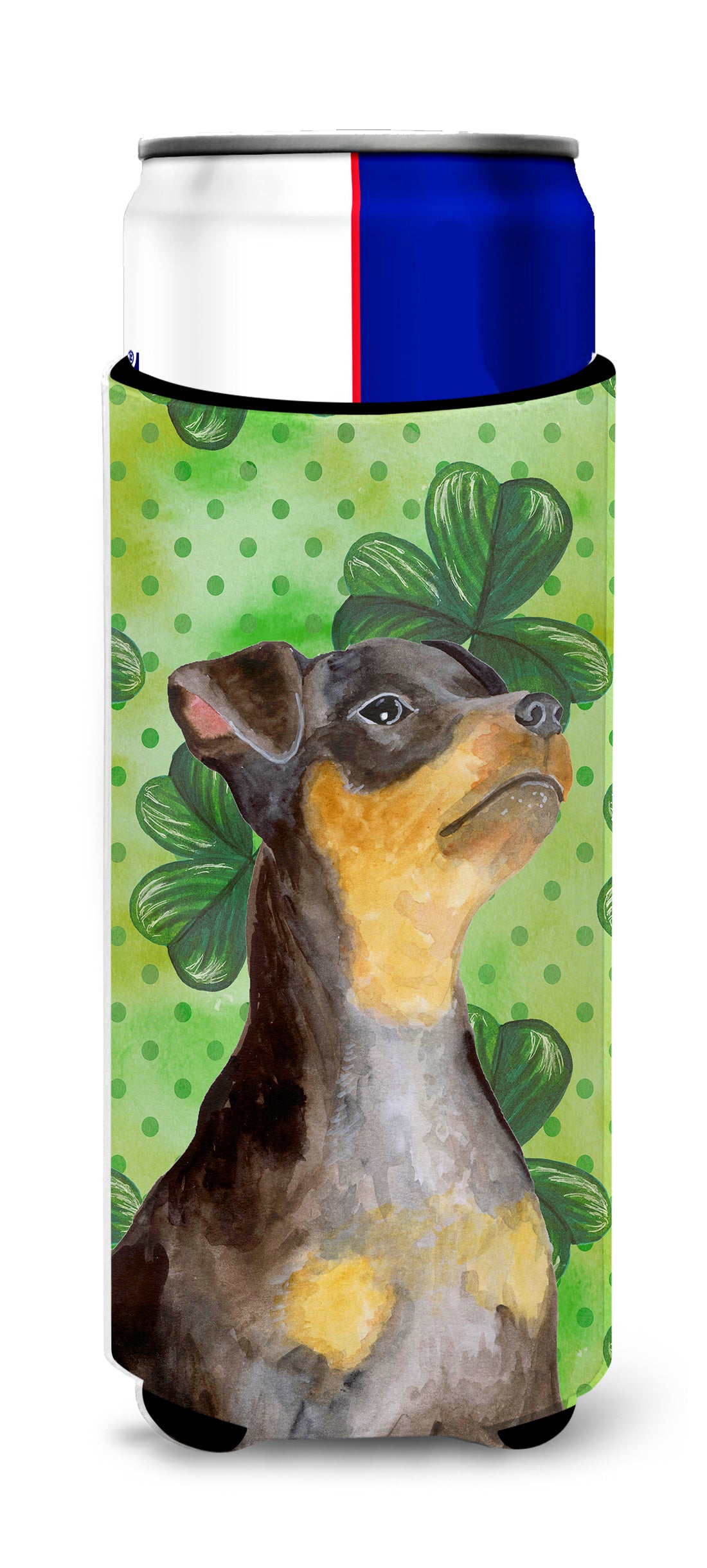 Miniature Pinscher #2 St Patrick's  Ultra Hugger for slim cans BB9898MUK  the-store.com.